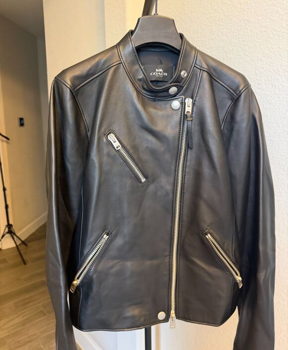 Coach Jackets & Blazers - Coach Uptown Racer Leather Motorcycle Jacket Black w/ Garment Bag M MSRP: $898